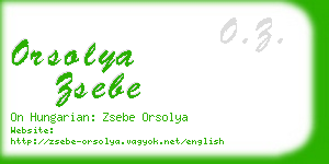 orsolya zsebe business card